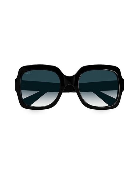 gucci gg 0217 s black square sunglasses|Gucci minimal 54mm square sunglasses.